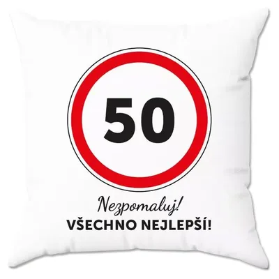 Obrázek produktu pro Narozeninový polštář k 50. narozeninám