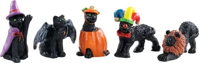 Image de Halloween-figur Chats d'Halloween set de 5
