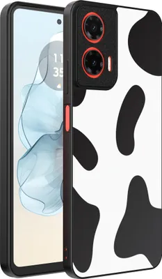 Immagine prodotto di Smartphonica Custodia per telefono adatta a Motorola Moto G04 - G24 - G24 Power - E14 con stampa di toppe di mucca - Custodia backcover in TPU con design di toppe di mucca