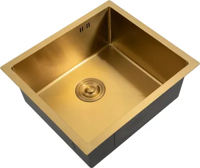 Obrázek produktu pro Nerezový dřez, lehký styl, čtvercový design mísy, zlatý