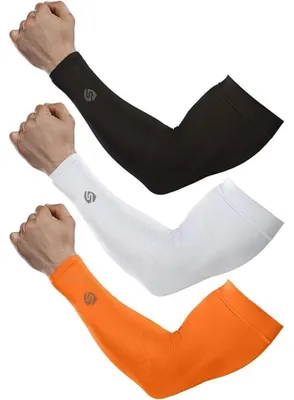 Produktbild von Armlinge UV-Schutz Kühlfunktion 3 Paar Schwarz Weiß Orange Herren Damen