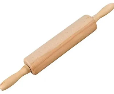 Image de Rouleau à pâtisserie en hêtre 43 cm, section du rouleau tournante