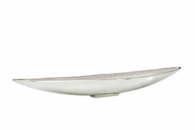 Produktbild von Dekoschale Handgearbeitete Deko Schale SILVER LEAF 80cm Aluminium
