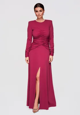 Produktbild von LARICA Damen Abendkleid Maxikleid Rückenausschnitt LA-OM-DLR272 burgundy M