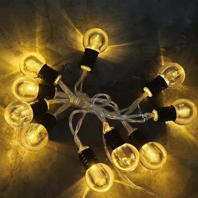 LED-Lichterkette, 10 warmweiße Mini-Kugeln, Timer, 1,2 m, batteriebetrieben
