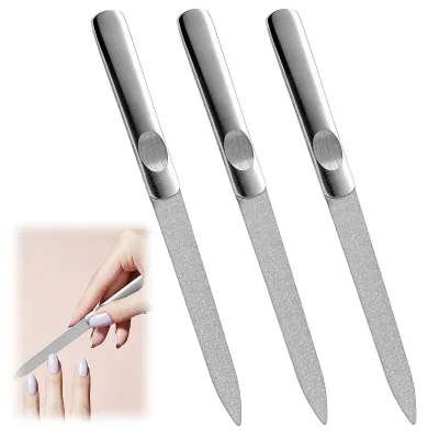 Produktbild von Set mit 3 Nagelfeilen aus Edelstahl für Naturnägel