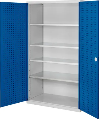 Produktbild von Kappes ®RasterPlan Großvolumenschränke 1950x1130x590mm Lochplattentüren Modell 1 enzianblau