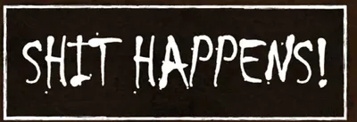 Produktbild von vianmo Holzschild 10x27 cm shit happens Dekoration