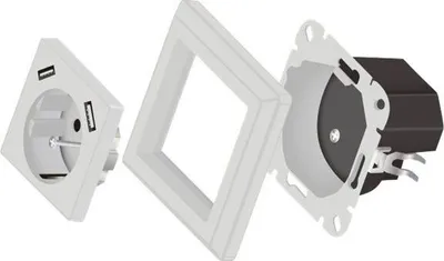 Immagine prodotto di DELOCK Einbausteckdose mit 2 x USB Typ-A Ladeport 2,8 A
