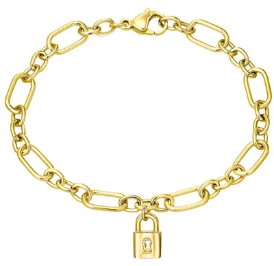 Produktbild von Figaro Armband aus vergoldetem Edelstahl mit Schloss von s.Oliver