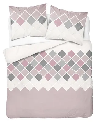 Obrázek produktu pro Běžné povlečení, flanelové povlečení, teplé, vhodné na zimu, rozměr 200x220, barva: růžovo-šedá (6036b), Obrázek vytvořený pomocí AI