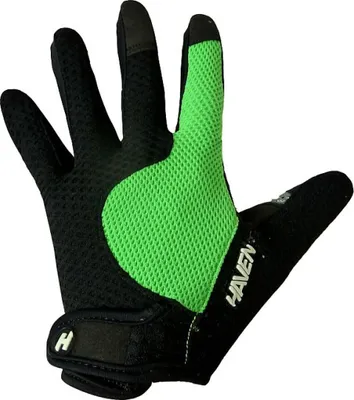 Obrázek produktu pro Cyklistické rukavice HAVEN s dlouhými prsty - KIOWA LONG - Black/Green M