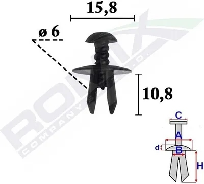 Produktbild von 10x ROMIX C70354 Clip Zier- / Schutzleiste