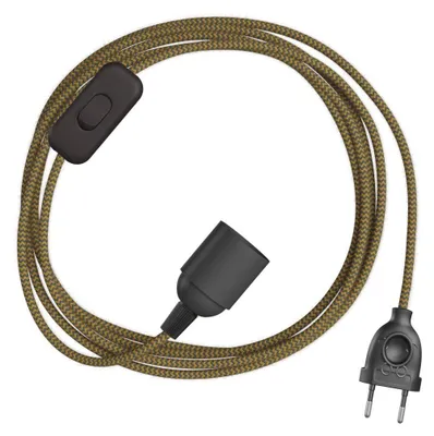 Image de Creative Cables - SnakeBis Zig-Zag - Câblage avec douille et câble en tissu à effet zigzag