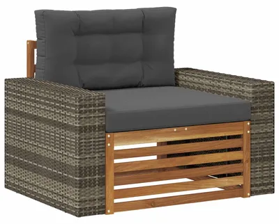 Zdjęcie produktu dla vidaXL Sofa ogrodowa z litego drewna akacjowego w kolorze naturalnym