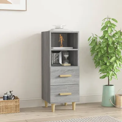 Produktbild von The Living Store Sideboard Grau Sonoma 34,5x34x90 cm Holzwerkstoff