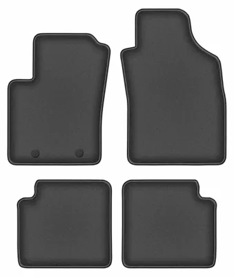 Obrázek produktu pro Velurové autokoberce pro: Fiat 500 2007-2013 (kabriolet/hatchback) – sada 4 ks, grafitové, na míru – Wielganizator DURBAN