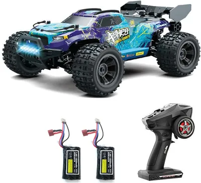 Obrázek produktu pro Dálkově ovládané auto, měřítko 1:18, 28 km/h, vysokorychlostní Gelendewagen, 4WD terénní pásové auto s LED světlomety, 2 dobíjecí baterie pro kluky a děti, modrá barva