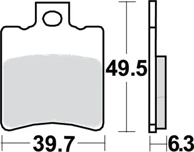 Image de Plaquettes de frein arrière pour Benelli 491 50 LC Superbike, année de fabrication 1998-2001 - Plaquettes de frein TRW - Neuf