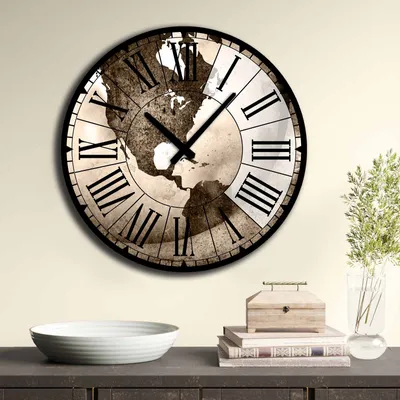 Produktbild von Opviq, 5050MS-001, Wanduhren, Mehrfarbig, MDF, 50 x 50 cm