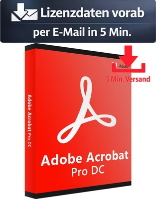Produktbild von Adobe Acrobat Pro DC (1 User - 1 Jahr) ESD Büro Business 5 Min. Versand als Download per Mail