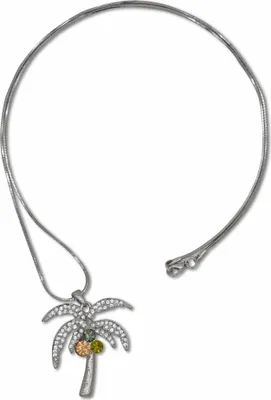 Produktbild von Steuer Modeschmuck Anhänger mit Kette Metall 75,0cm Silbergrau Glasstein bunt 445050096