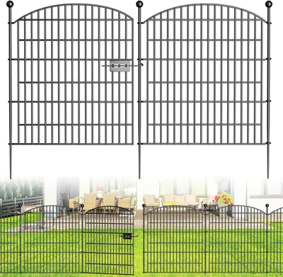 Productafbeelding van Decoratieve Metalen Tuinhek Set met 10 Elementen