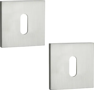 Produktbild von Quadratische Rosetten-Schlüsselplatten für Innentürgriffe, Satin FIORE
