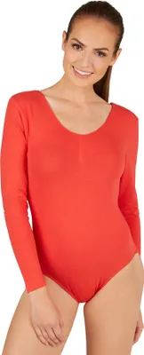 Produktbild von Frauen Langarm-Body mit Rundhals-Ausschnitt - rot, XL