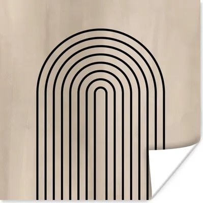 Produktbild von MuchoWow® Poster Streifen - Abstrakt - Bogen 50x50 cm - Wohnzimmerdekoration