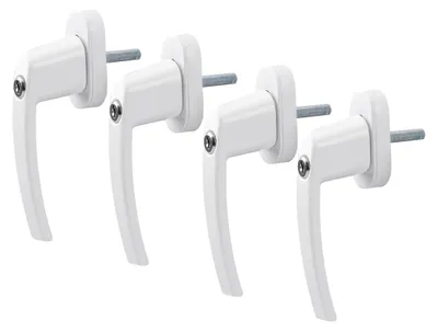 Produktbild von 4 Stück Fenstergriffe abschließbar mit je 2 Schlüsseln FGS 100 OLYMPIA