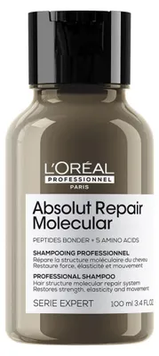 Productafbeelding van L'Oréal Professionnel - Absolut Repair Molecular - Herstellende Shampoo - Voor Beschadigd Haar - 100 ml