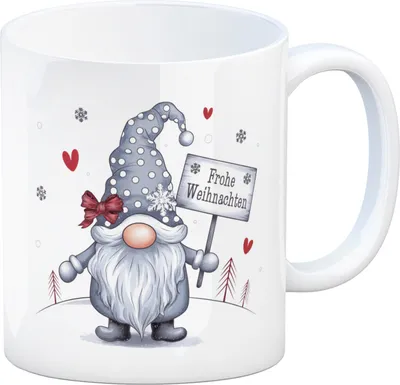 Produktbild von Winter-Wichtel Frohe Weihnachten Kaffeebecher