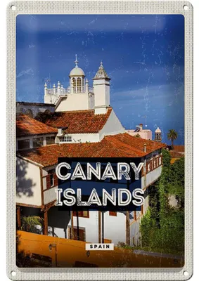 Produktbild von Blechschild Reise 20x30cm Canara Islands Spain Urlaubsziel