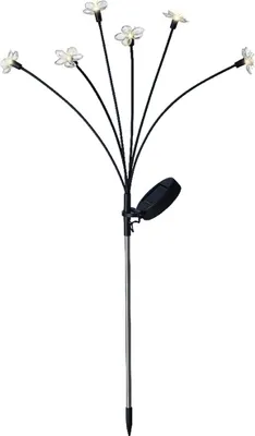 Solar Stabbeleuchtung Outdoor 70cm 6 Blumen LEDs Kunststoff Solarleuchte