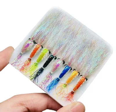 Productafbeelding van Set van 8 Vliegvissen Lures met Hoge Kwaliteit Haken
