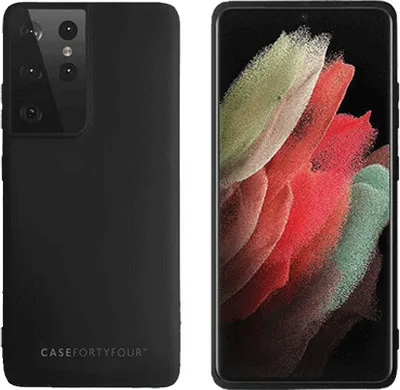 Produktbild von FORTYFOUR Flexi Slim Silikon-Tasche Schutz-Hülle Case für Samsung Galaxy S21 Ultra schwarz