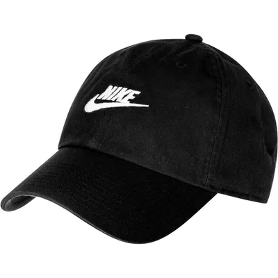 Produktbild von Nike Sportswear Heritage86 Futura Washed Cap - Schwarz / Weiß | Größe: UNI