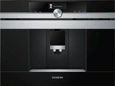 Obrázek produktu pro Siemens CT636LES1, Espresso kávovar, 2,4 l, Kávová zrna, Vestavěný mlýnek, 1600 W, Černá, Nerezová ocel