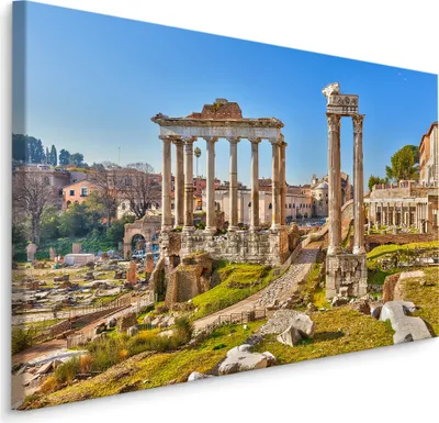 Zdjęcie produktu dla Obraz do salonu Ozdoba Ścienna nowoczesna z efektem 3D miasto Rzym widoki niebo 90x60cm