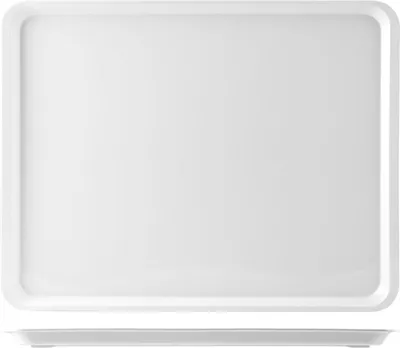 Image de H&h Plateau avec bord en mélamine cm35x25x2 blanc