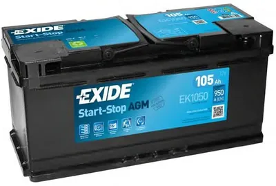 Produktbild von Exide EK1050, AGM (Absorbierende Glasmatte), 105 Ah, 12 V, 950 A, Auto, Wartungsfrei