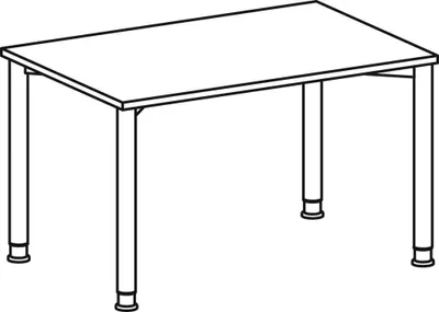 Produktbild von Schreibtisch, BxTxH 1200x800x680-800 mm, höhenverstellbar, Platte ahorn, Rundrohrgestell anthrazit