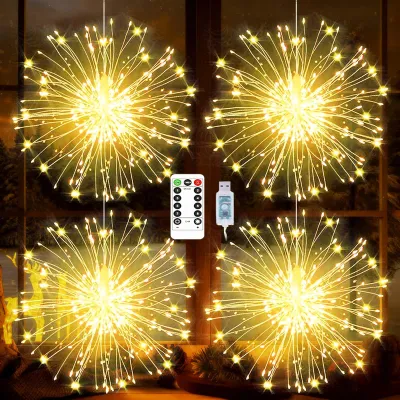 Obrázok produktu pre yowin Vianočná svetelná guľa, 4 kusy, 120 LED, vonkajšie vianočné osvetlenie