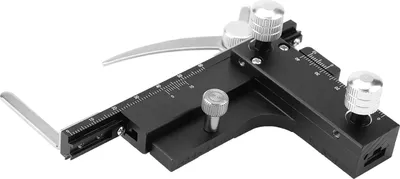 Image de R?gle mobile pour pied ? coulisse, table m?canique X-Y, remplacement en alliage d'aluminium, installation simple pour les accessoires de microscope
