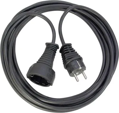 Produktbild von Brennenstuhl Qualitäts-Kunststoff-Verlängerungskabel 2m schwarz H05VV-F 3G1,5, 1165010015