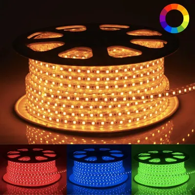 Produktbild von LED-Streifen 220V RGB Recoupable 5050 IP65 50M 60LED/m + Fernbedienung
