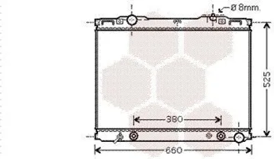 Produktbild von VAN WEZEL 83002139 Kühler Wasserkühler Motorkühler für KIA SORENTO I (JC)