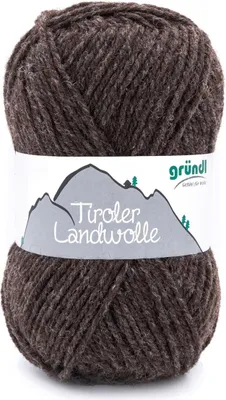 Produktbild von Gründl Tiroler Landwolle,100g/200m,60% Schurwolle/40%Polyamid 03 lodenbraun