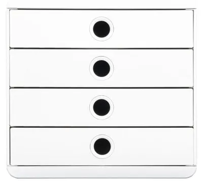 Image de Exacompta Module de classement Pop Box 4 tiroirs Autentik Blanc 314313D